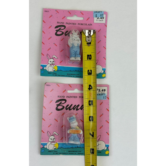 Vintage 1992 Beachwood Ltd Bunny Rabbit Easter porcelain lot of 4 figures - Picture 10 of 10